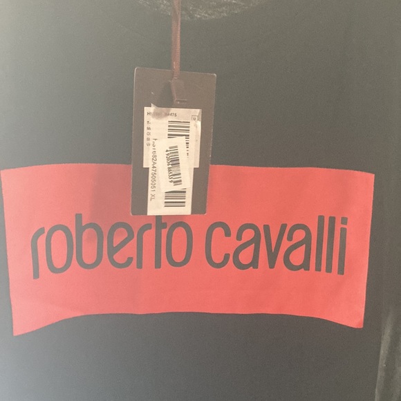 Men’s Roberto Cavalli T-shirt size XL Black and red - Picture 3 of 5